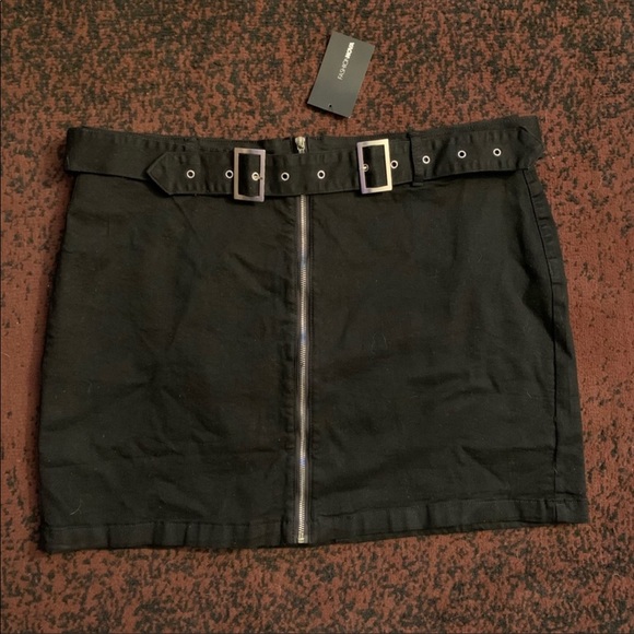 Plus Size Fashion Nova Stretch Denim Mini Skirt - Picture 1 of 3